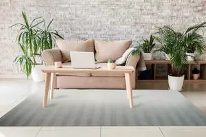 Hand-Knotted Wool White Modern Contemporary Loop and Pile White Hand-Knotted  Rug, Made in India