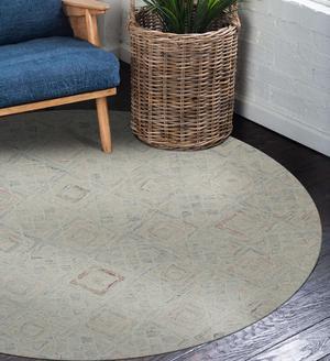 Hand-Tufted Wool Multi-Colored Transitional Geometric Modern Tufted Rug, Made in India
