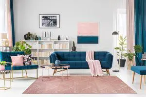 Hand-Tufted Wool Pink Contemporary Transitional Spring Rug, Made in India