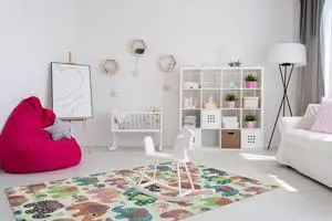 Hand-Tufted Wool Ivory Transitional Kid's Kid's Elephant Rug, Made in India