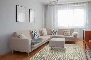 Hand-Tufted Wool Gray Contemporary Geometric Modern Stripes Rug, Made in India