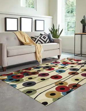 Hand-Tufted Wool MIX Transitional Stripe Modern Tufted Rug, Made in India