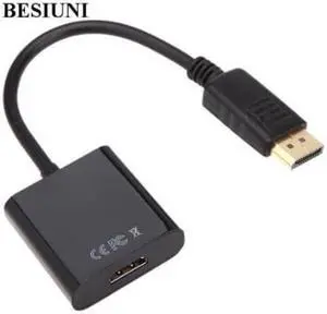 Displayport DP male to DVI Female Adapter Video Display Port Cable Converter for PC Laptop BlackLength: <=0.5m (0.5m and below)
Color: Black (DP TO HD female)