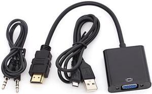 HDMI-Compatible to VGA Adapter Male To Famale Converter for PS4 1082P HDMI-VGA Adapter Use Video Audio Cable Jack For PC TV BoxLength: <=0.5m (0.5m and below)
Color: Grey (with audio power)