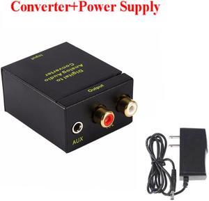 BESIUNI Digital to Analog Audio Converter Digital Adaptador of Optic Coaxial RCA Toslink Signal to Analog Audio Converter RCALength: <=0.5m (0.5m and below)
Color: White (convert plug)