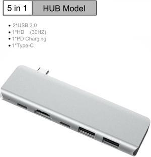 USB C Hub Thunderbolt 3 Dock with HDMI-compatible Adapter PD 3.0 for MacBook Pro/Air M1 Type-cColor: black (usb c hub)