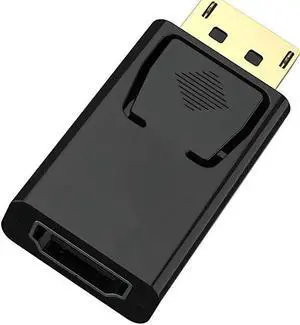 6K DisplayPort to HDMI-compatible Adapter Converter Display Port Male DP to Female HD TV Cable Adapter Video Audio For PC TVColor: Black (1080p TYPE)