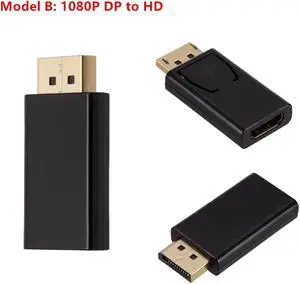 4K DisplayPort to HDMI-compatible Adapter Converter Display Port Male DP to Female HD TV Cable Adapter Video Audio For PC TVColor: blue (1080p type 2)