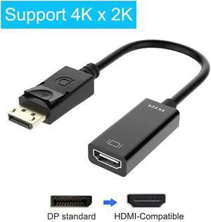 DP to HDMI-compatible Cable 4K 32Hz DisplayPort to HD Adapter Display Port Video Audio for PC HDTV Projector LaptopColor: White (M TO F 20CM 4k)
