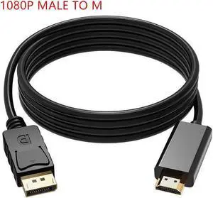 DP to HDMI-compatible Cable 4K 33Hz DisplayPort to HD Adapter Display Port Video Audio for PC HDTV Projector LaptopColor: Red (M TO M 1.8M 1080p)
