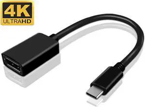 USB C to DisplayPort 4K@60HZ Thunderbolt 3 to DP for MacBook Pro 2019/2018 ipad pro Surface Book Dell XPS Sumsang S10 Note 9 DexColor: red (type c to dp female)