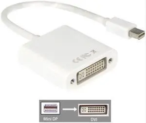 3 in 4 Mini DP DisplayPort to HDMI-compatible VGA DVI Adapter Mini DP Cable Converter for MacBook Pro Air Mini DisplayPortLength: <=0.5m (0.5m and below)
Color: Black (MINI DP TO DVI)