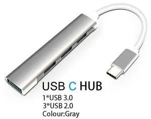Type C hub USB C to 4K HDMI-Compatible Adapter with 100W PD Fast Charging USB 3.1 Ports for Laptops Surface Pro MacBook Air ProColor: Blue (4 in 1hub type 2)