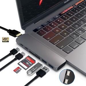 USB C Hub Thunderbolt 3 Dock with HDMI-compatible Adapter TF SD Reader PD 3.0 for for MacBook Pro/Air 2018 - 2020Length: <=0.5m (0.5m and below)
Color: Grey (7 in 1 hub type 1)