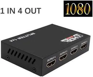 3D 1080P HDMI-compatible Splitter HDCP 1 in 4 out Power Signal Amplifier 1x7 Audio Spliter Switch HD Converter AdapterLength: 1.5m (EU Plug)
Color: Other (1x4 Splitter)