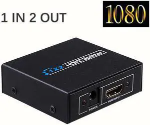 3D 1080P HDMI-compatible Splitter HDCP 1 in 4 out Power Signal Amplifier 1x4 Audio Spliter Switch HD Converter AdapterLength: 1.5m (EU Plug)
Color: Black (1x2 Splitter)