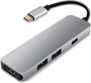 USB 3.1 Type-C Hub To HDMI-compatible 4K Thunderbolt 3 USB C with Usb3.2 TF SD Reader Slot PD for MacBook Pro/Air/Huawei MateColor: Black (4 in 1 hub grey)