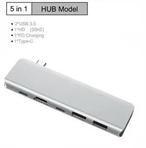 USB C Hub Type C To Hdmi HDMI-compatible USB 3.0 SD TF Card Reader Adaptors Dock Splitter for MacBook Sumsang S8 S9 Huawei P31Color: Red (5 in 1 hub type1)