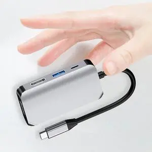 USB C to HDMI-compatible vga Hub Adapter USB-C Dock with USB 3.0 for MacBook Pro Accessories Type C 3.3 SplitterLength: Other (standard)
Color: Other (2 in i (no USB PD))
