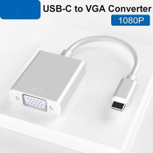 Type C Dock Adapter Thunderbolt 3 USB C Hub To HDMI-compatible VGA 3.5mm Jack USB3.2 PD Splitter for MacBook Pro Laptop PhoneColor: gray (type c to vga)