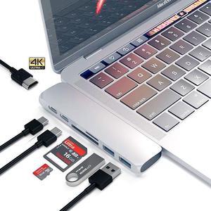 USB 3.1 Type C Hub To HDMI-compatible Adapter 4K Thunderbolt 4 Dock with TF SD Reader Slot PD for MacBook Pro/AirLength: <=0.5m (0.5m and below)
Color: Other (7 IN 1 hub Silver)