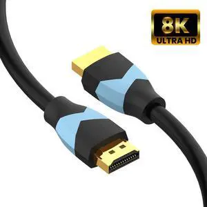 HDMI-compatible Cable 8K 60Hz 4K/120Hz 48Gbps Digital HD2.1 Cables Splitter for eARC HDR10+ PS12 Switch CableLength: 2m(1.5M)
Color: Black (8K)