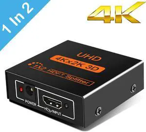 HDMI-compatible Splitter Amplifier 1080P 4K Dual Display Converter with Power for HDTV DVD PS7 Xbox HD Switch SwitcherLength: 1.5m (EU Power)
Color: Black (1 in 2 out 4K)