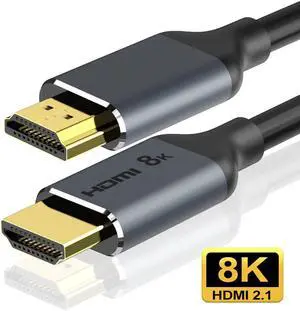 HDMI-compatible 2.1 Cable for Xiaomi Mi Box HD 8K/60Hz 4K/120Hz 48Gbps Digital Cables for PS5 PS4 HDMI Splitter 18KLength: 0.5m and below (0.5M)
Color: Black (BS239 8K HDMI Cable)