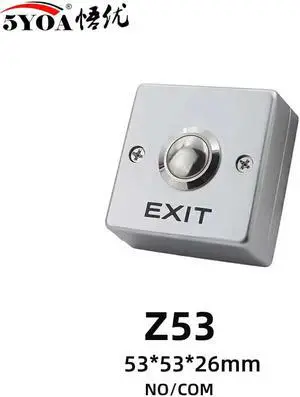 Door Exit Release Button Zinc Alloy Panel GATE Push Switch For Door Access Control System to open door(Z53)