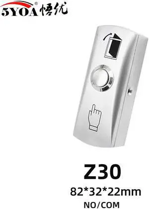 Door Exit Release Button Zinc Alloy Panel GATE Push Switch For Door Access Control System to open door(Z30)