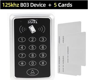 125KHz RFID Access Control Keypad EM Card Reader Door Access Control System Door Lock Opener Keyboard System(B03 and 5 Cards)