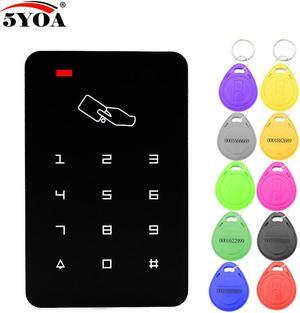 Standalone Access Controller with 10pcs EM keychains RFID Access Control Keypad digital panel Card Reader For Door Lock System(B09 and 10 keys)