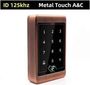 Metal Touch Access Control System RFID Keypad Electric Door Lock Magnetic Controller ID 125khz IC 13.56mhz(Red ID  wide)