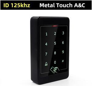 Metal Touch Access Control System RFID Keypad Electric Door Lock Magnetic Controller ID 125khz IC 13.56mhz(Black ID wide)