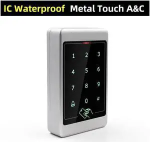 Metal Touch Access Control System RFID Keypad Electric Door Lock Magnetic Controller ID 125khz IC 13.56mhz(IC Waterproof)