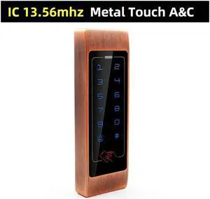 Metal Touch Access Control System RFID Keypad Electric Door Lock Magnetic Controller ID 125khz IC 13.56mhz(Red IC narrow)