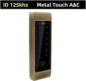 Metal Touch Access Control System RFID Keypad Electric Door Lock Magnetic Controller ID 125khz IC 13.56mhz(Gold ID narrow)