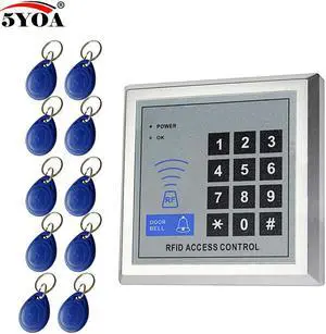 RFID Access Control System Device Machine Security Proximity Entry Door Lock Quality(AC and 10 Keys)