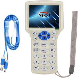 RFID Copier Writer Readers Duplicator 125KHz 13.56MHz USB Programmer NFC Smart 10 Frequency Key fob Cards Reader UID Decoder(Writer Only)