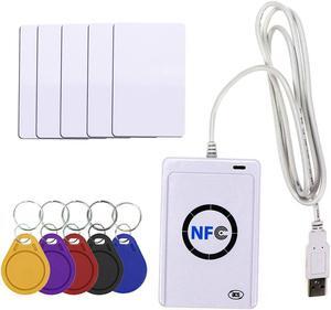 ACR122U NFC RFID Reader USB Smart Card Writer SDK M-ifare Copy Clone Software Copier Duplicator Writable S50 13.56mhz UID(with 5 Keys 5 Cards)