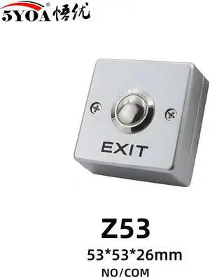 Door Exit Push Button Release Switch Opener NO COM NC LED light For Door Access Control System Entry Open Touch(Z53)
