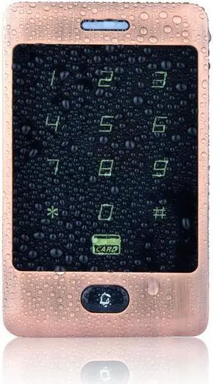 RFID Access Control Waterproof 125KHZ Touch Keypad Door Access Control System with KDL Metal Case Shell Backlight Keypad(Rose)