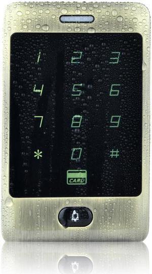 RFID Access Control Waterproof 125KHZ Touch Keypad Door Access Control System with KDL Metal Case Shell Backlight Keypad(Light Green)