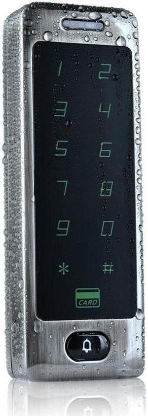 RFID Access Control Waterproof 125KHZ Touch Keypad Door Access Control System with KDL Metal Case Shell Backlight Keypad(flat Silver)