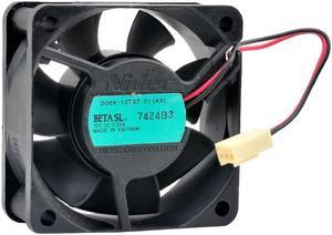 D06K-12TS7 6cm 60mm fan 60x60x25mm DC12V 0.02A Ultra-quiet cooling fan for case power supply