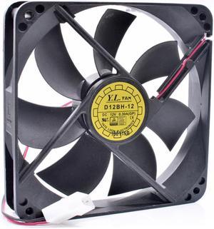 YL D12BH-12 12cm 12025 120x120x25mm 120mm 12V 0.30A double ball chassis power supply cooling fan