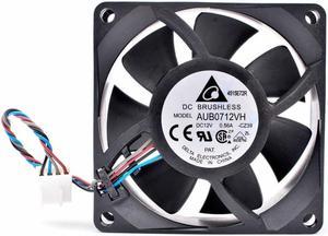 New AUB0712VH 70x70x25mm 70mm fan 7cm DC12V 0.56A 4pin speed control pwm high air volume cooling fan for server chassis CPU