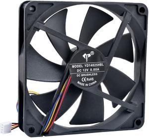 YD14025HBL 14cm 140mm fan 140x140x25mm DC12V 0.80A 4pin pwm high airflow cooling fan for case power supply