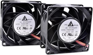 THB0812BE 8cm 80mm fan 80mm fan 8038 DC12V 6A Dual fan combination large air volume server fan