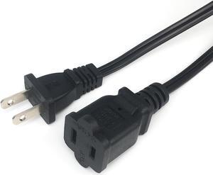 AC power supply 2-Prong male/female extension Cord cable US plug,NEMA 1-15P To 1-15R AC Power Cord 10A Length:(2M)